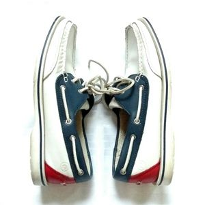 Vintage Patriotic Leather Rockport Topsider Shoes
